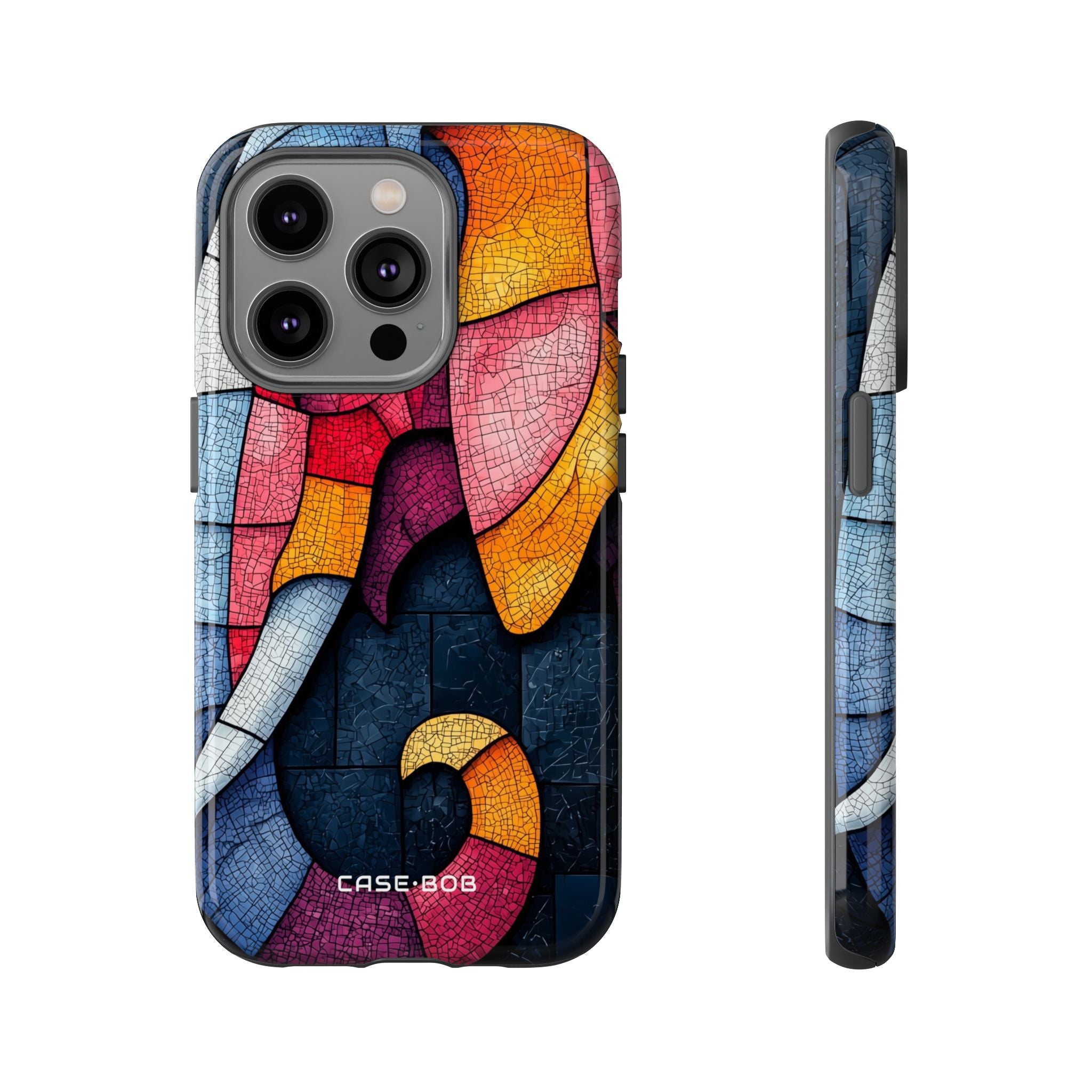 Elefanten-Mosaik iPhone 14 Pro Case - Tough