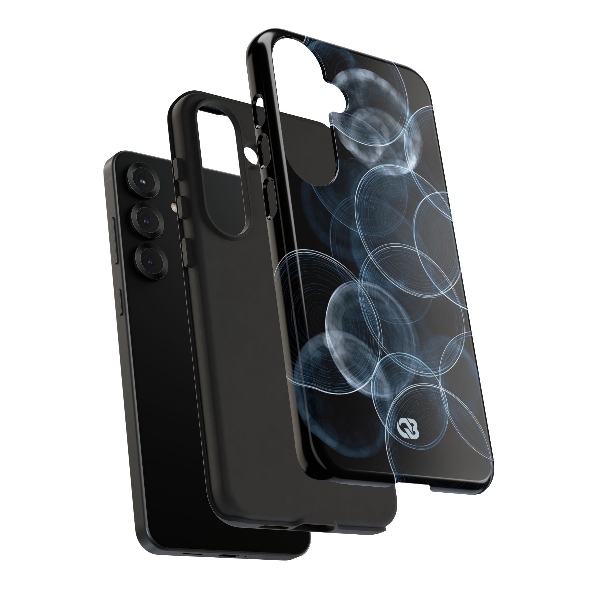 Blue Tough Phone Case for Samsung - Cyan Pulse Ripple