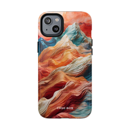 Fabric Peaks Cream iPhone 14 Plus Case - Tough+
