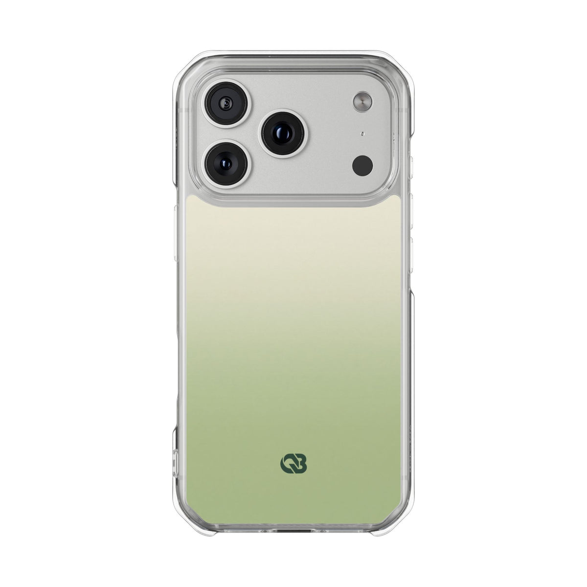 Muted Sage Ombre · Clear Impact Magnetic Phone Case for iPhone · Green