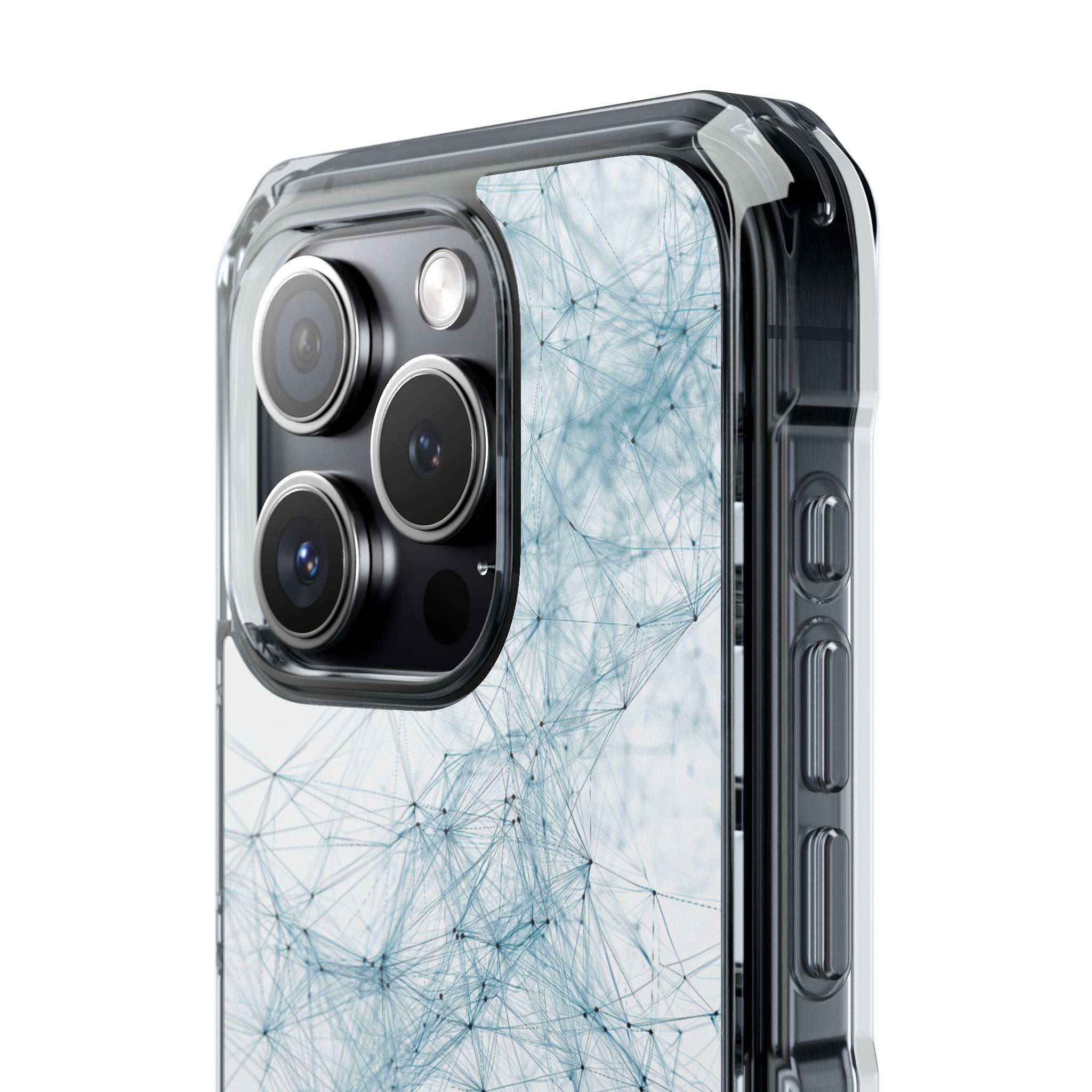 Blue Impact MagSafe Phone Case for iPhone - Glacial Neural Web