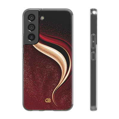 Gilded Crimson Flow · Lite Phone Case for Samsung · Red