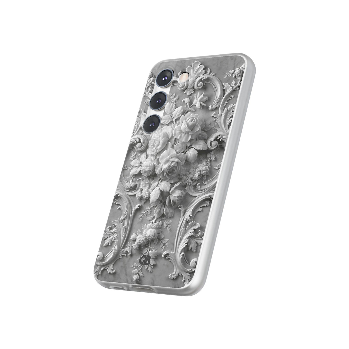 Rococo Marble Rose · Lite Phone Case for Samsung · White