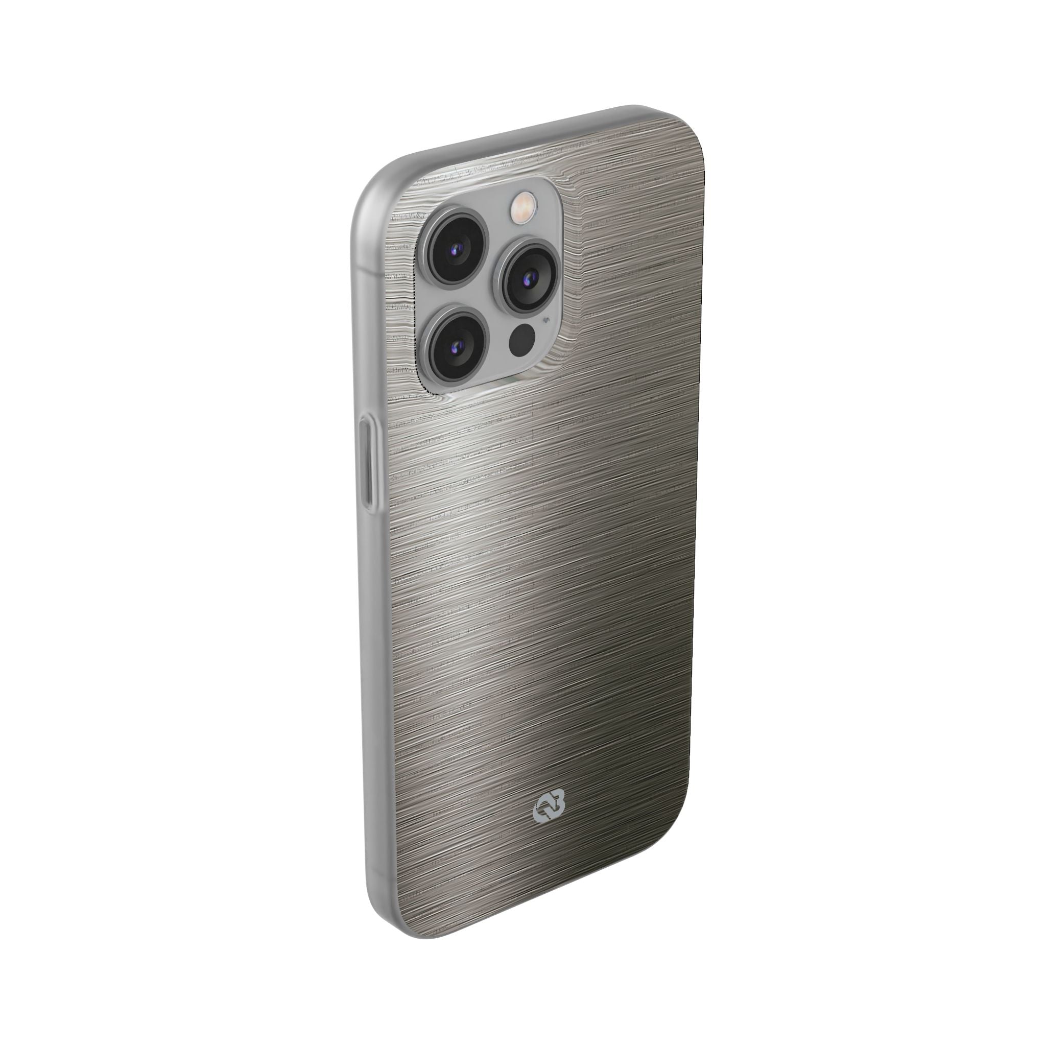 Grey Lite Phone Case for iPhone - Brushed Industrial Steel