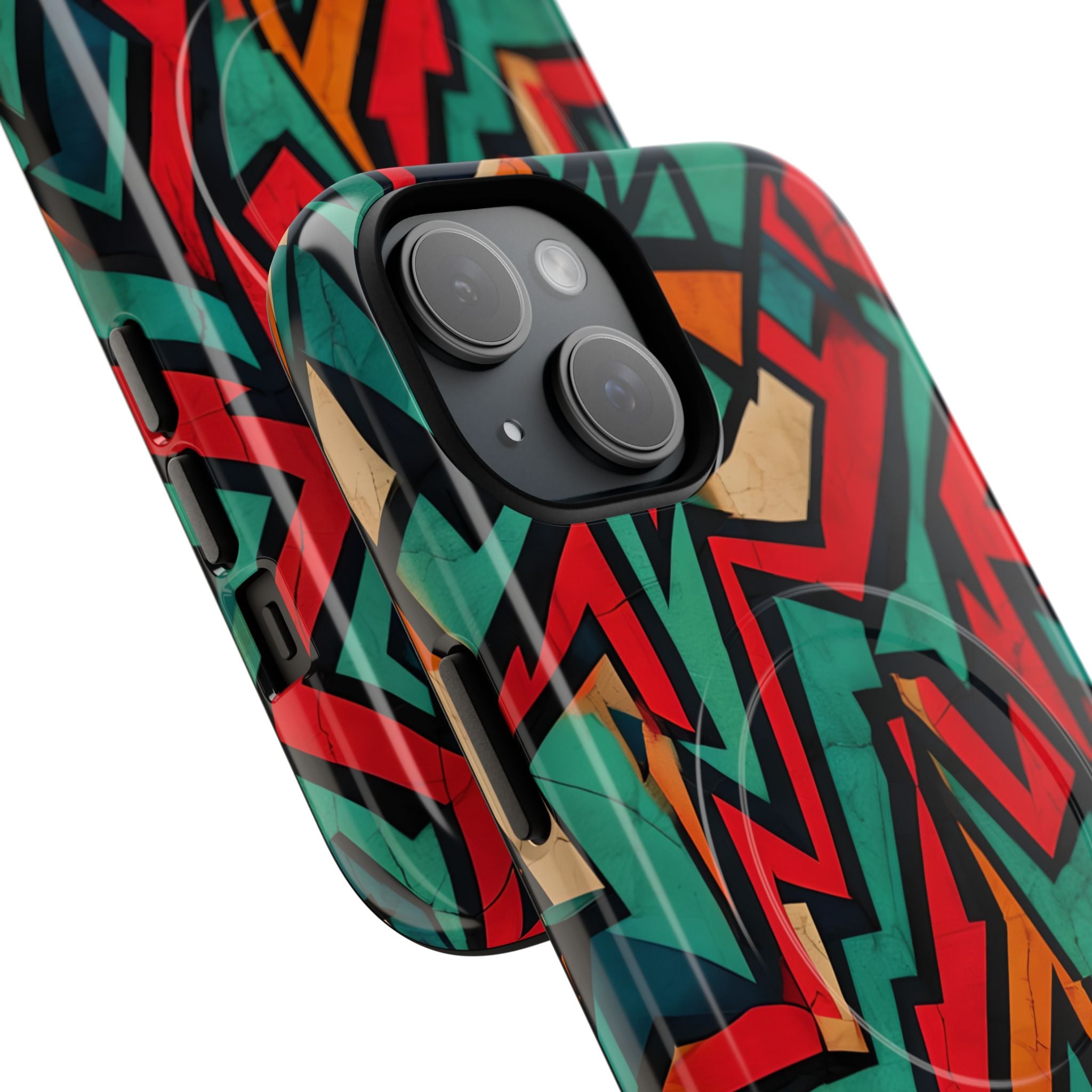 Jagged Teal Static · Tough+ Magsafe