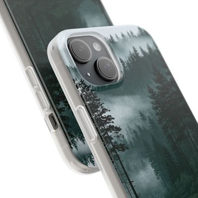 Green Lite Phone Case for iPhone - Misty Evergreen Mirror