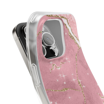 Rose Sparkle Marble · Soft Coque de téléphone pour iPhone