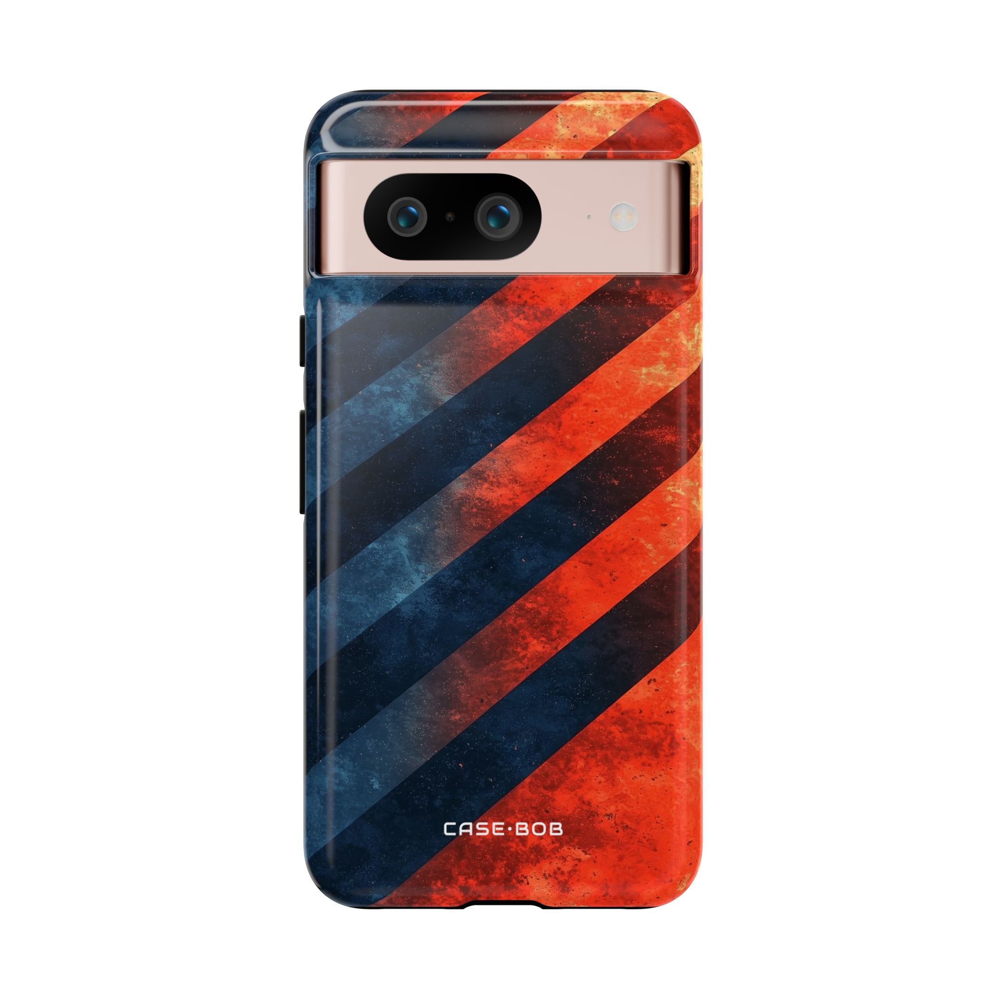 Diagonal Stripes Blaze Google Pixel 8 Case - Tough