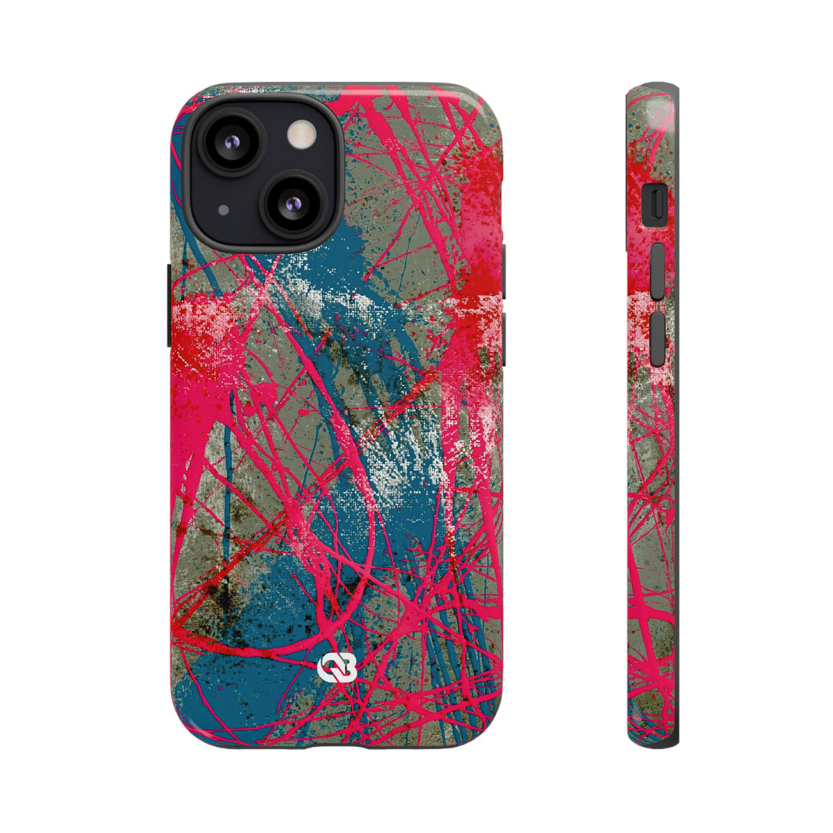 Neon Static Drip · Tough Phone Case for iPhone · Pink