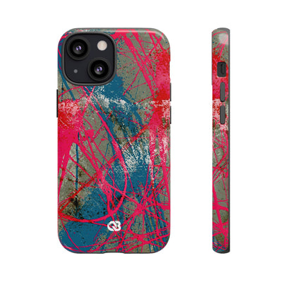 Neon Static Drip · Tough Phone Case for iPhone · Pink
