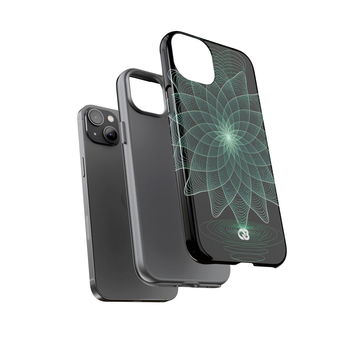 Verdant Harmonic Bloom · Tough Phone Case for iPhone · Black