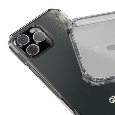 Grey Impact MagSafe Phone Case for iPhone - Charcoal Tech Grid