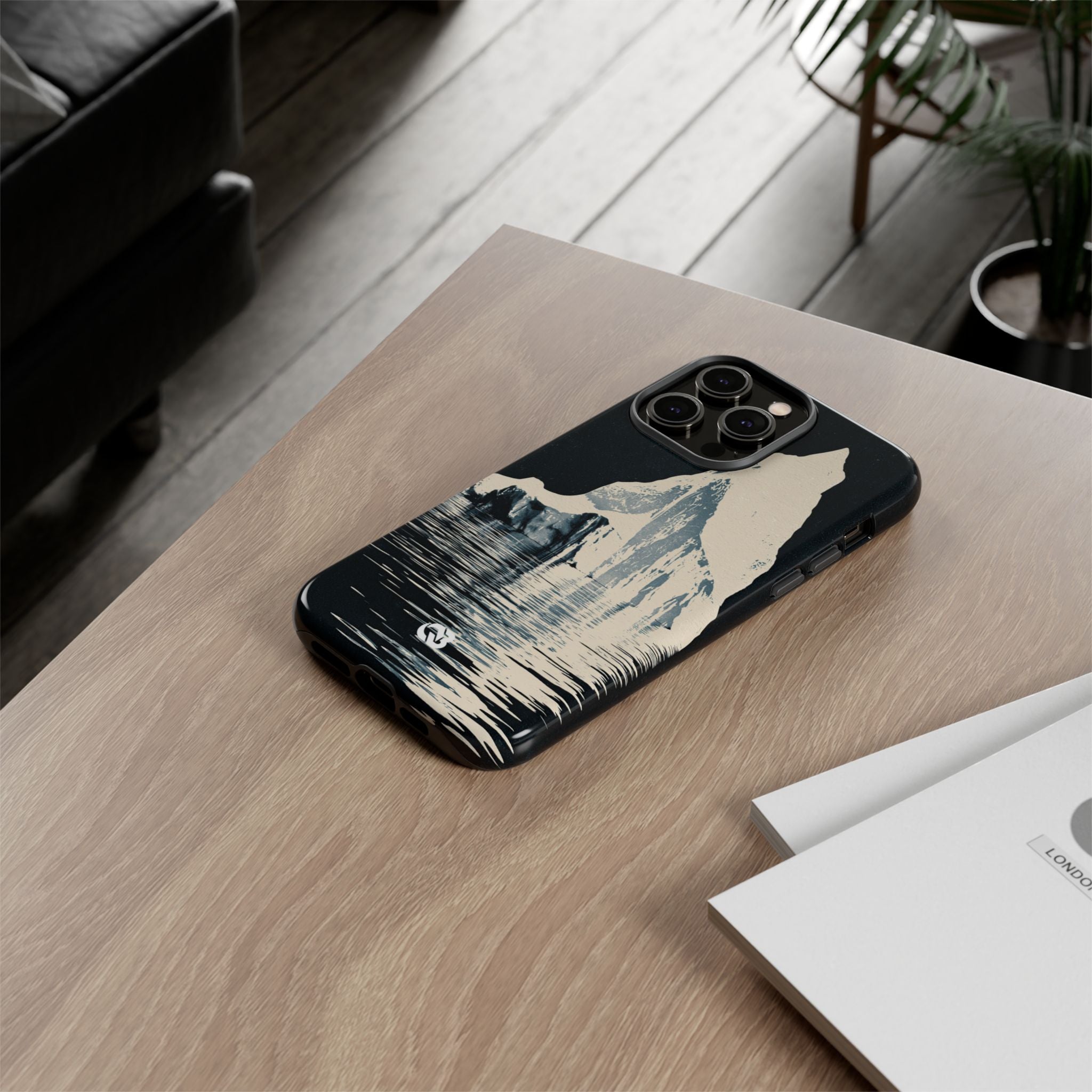 Blue Tough Phone Case for iPhone - Frozen Navy Monolith