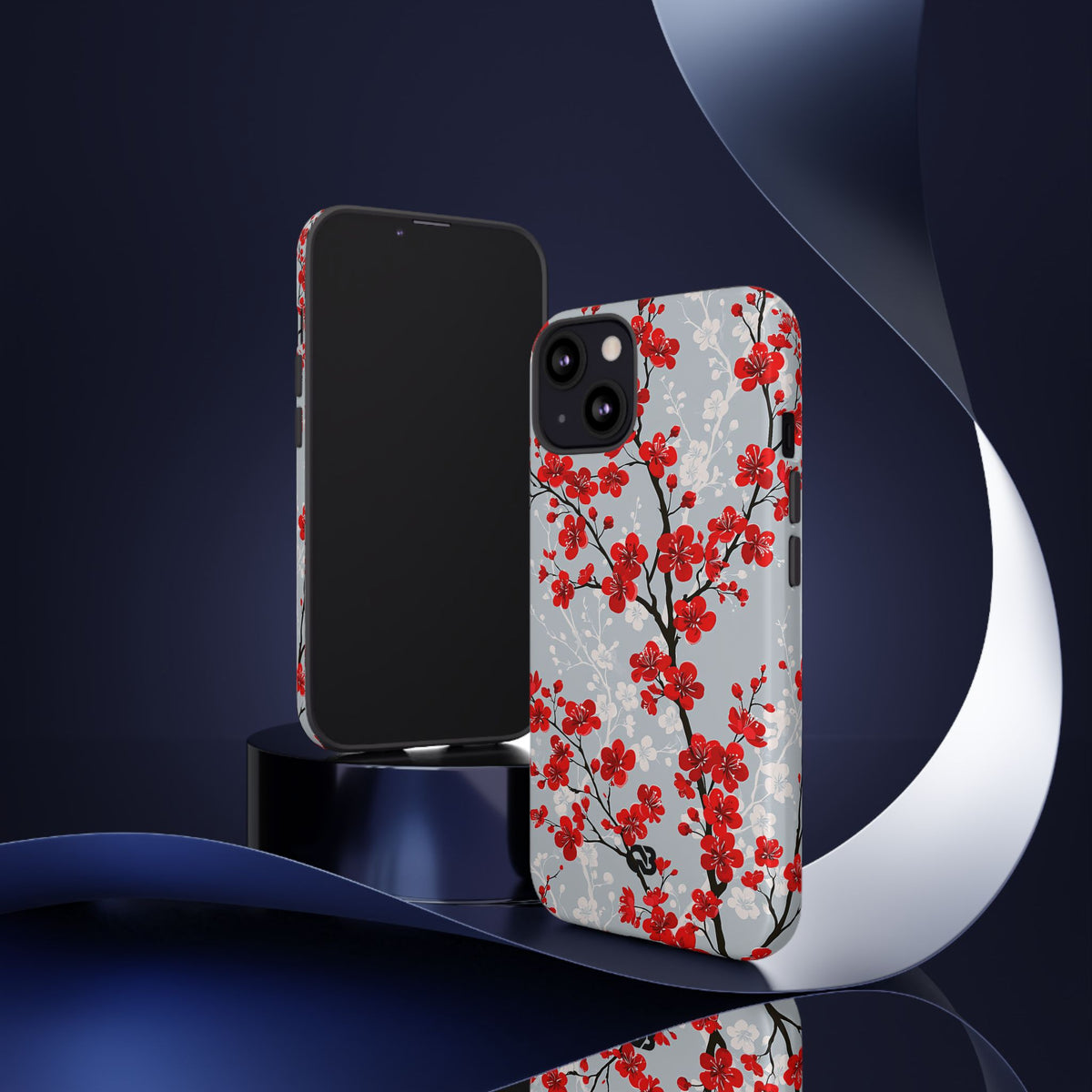 Scarlet Plum Blossom · Tough Phone Case for iPhone · Red