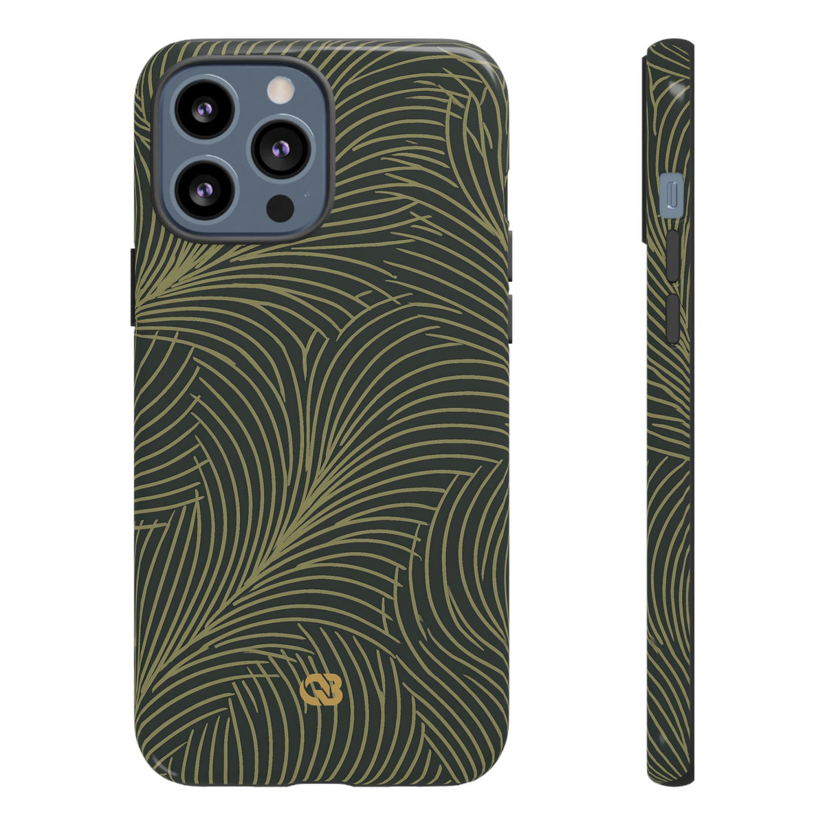 Midnight Palm Frond · Tough Phone Case for iPhone · Green