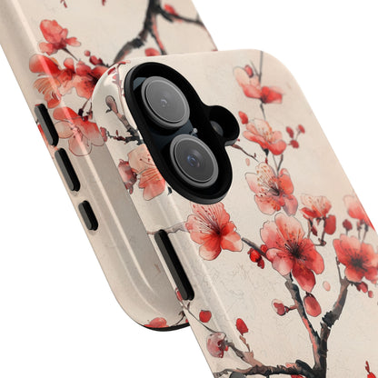Blossom Shadow iPhone 16 Case - Tough