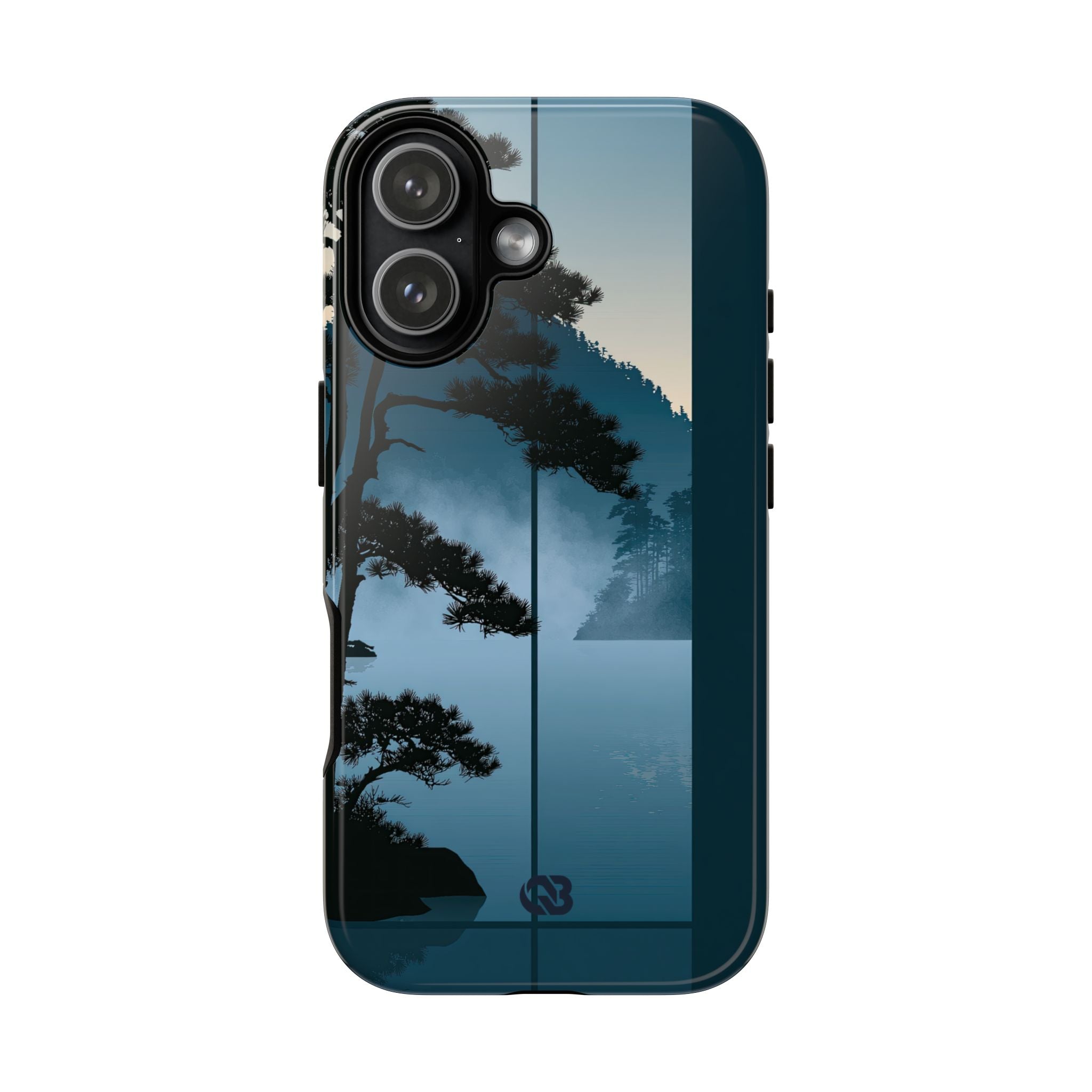 Blue Tough Phone Case for iPhone - Kyoto Mist Pine