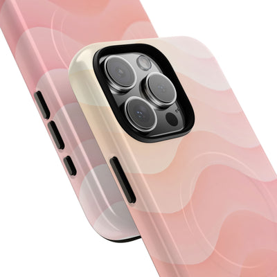 Blush Horizon Waves · Tough 2.0 Magnetic Phone Case for iPhone · Pink