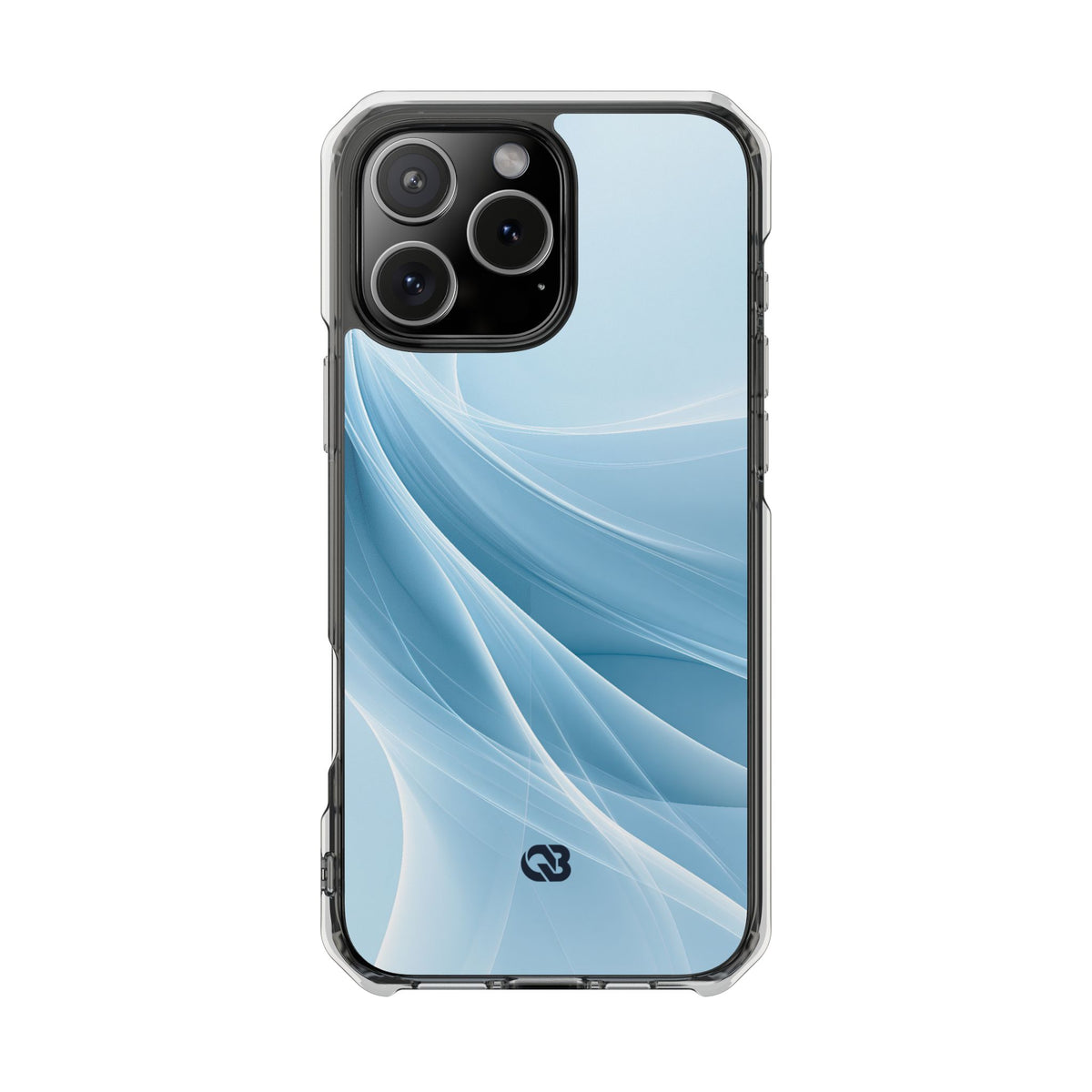 Glacial Ridge Contours · Clear Impact Magnetic Phone Case for iPhone · Blue