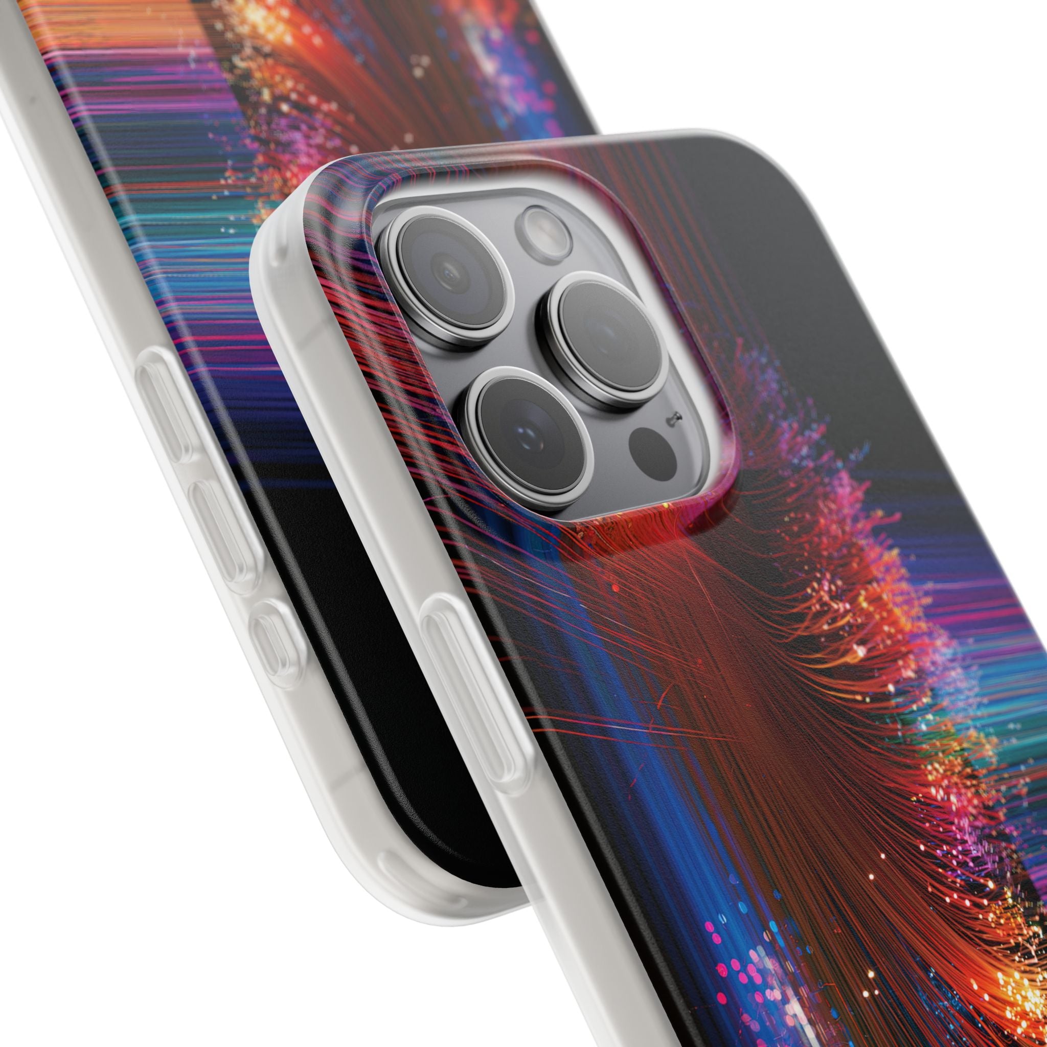 Black Lite Phone Case for iPhone - Cyber Optic Streak