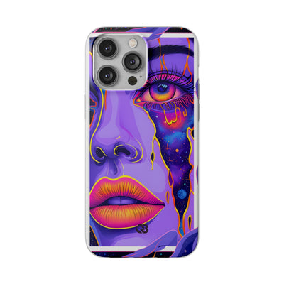Violet Cosmic Gaze · Soft Custodia per iPhone