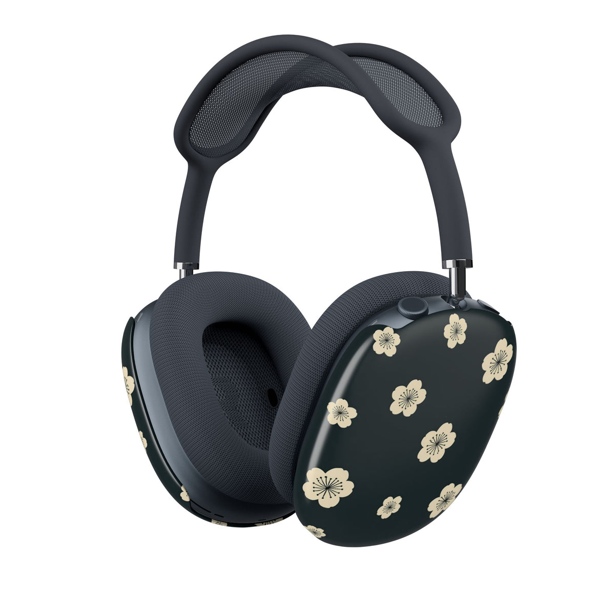 Midnight Sakura Bloom · Hard Case for AirPods Max · Black