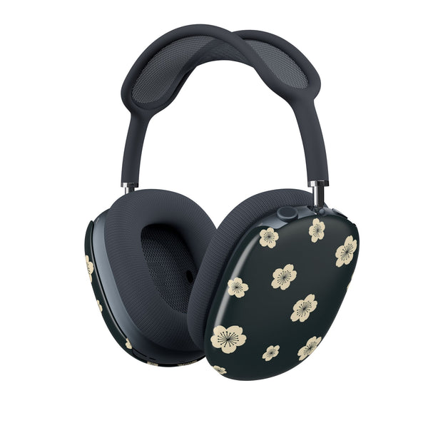 Midnight Sakura Bloom · Hard Case for AirPods Max · Black