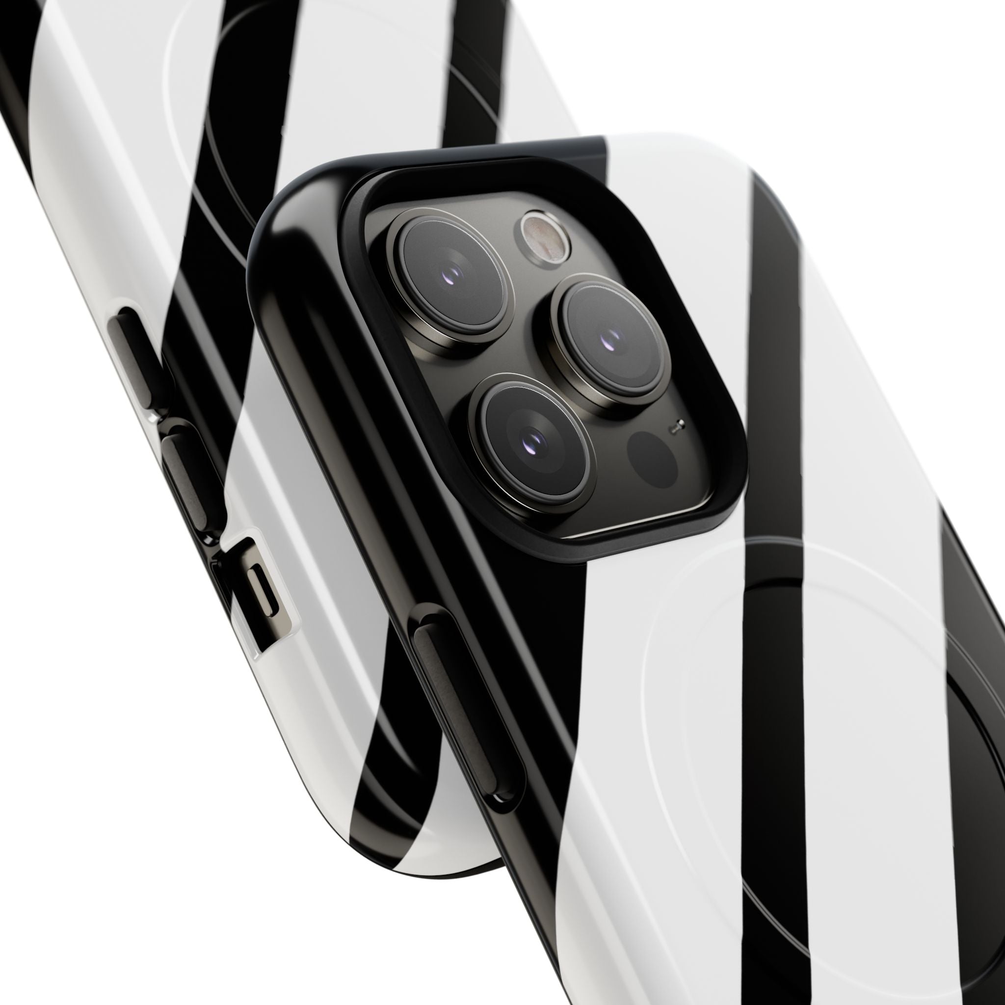 Diagonal Bands Noir iPhone 14 Pro Case - Tough+