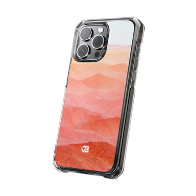 Alpenglow Ridge Vista · Clear Impact Magnetic Phone Case for iPhone · Orange