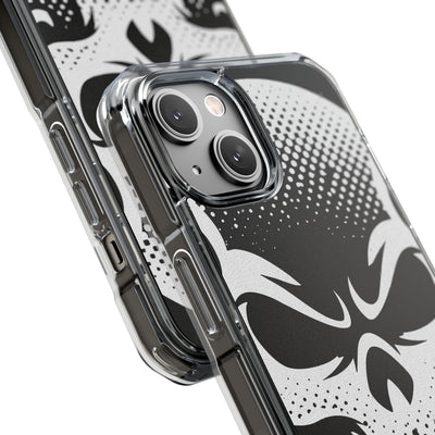 Phantom Halftone · Clear Impact Magnetic Phone Case for iPhone ·  Black