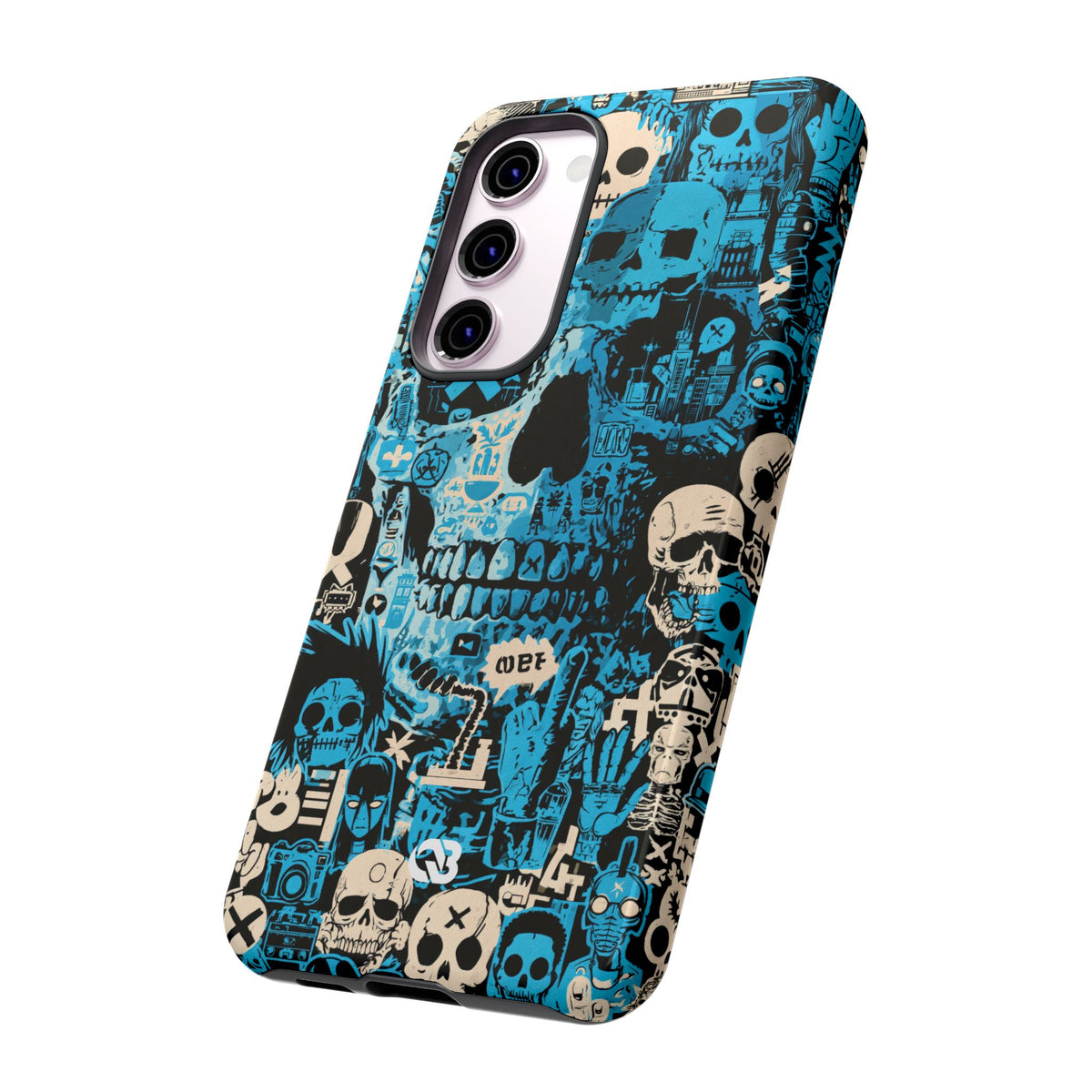 Electric Skull Graffiti · Tough Phone Case for Samsung · Blue