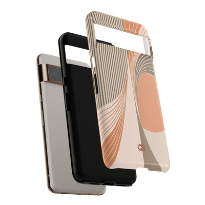 Orange Tough Phone Case for Google Pixel - Desert Arc Horizon
