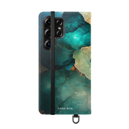 Gebroken edelsteen teal - Samsung S25 Ultra Case - Portemonnee