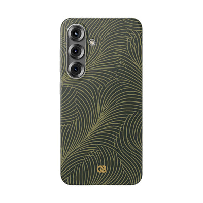 Green Lite Phone Case for Samsung - Dark Olive Plume