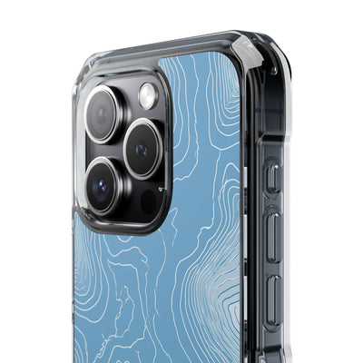 Blue Impact MagSafe Phone Case for iPhone - Glacial Ridge Topo