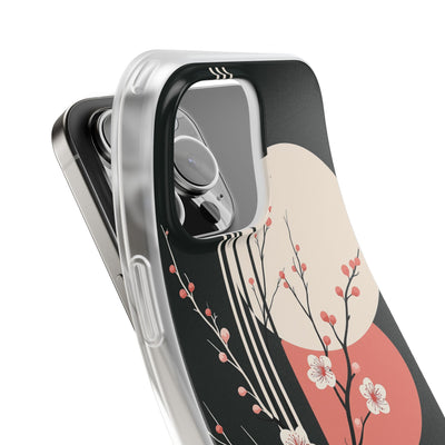 Black Lite Phone Case for iPhone - Kyoto Midnight Blossom