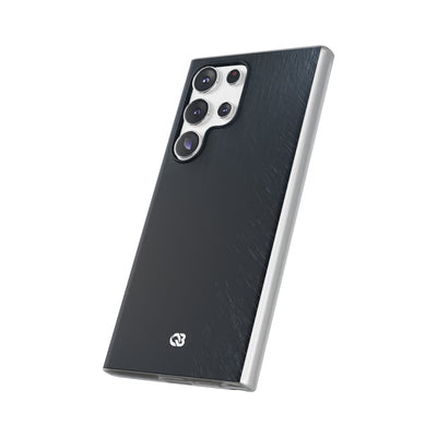 Black Lite Phone Case for Samsung - Midnight Brushed Grain