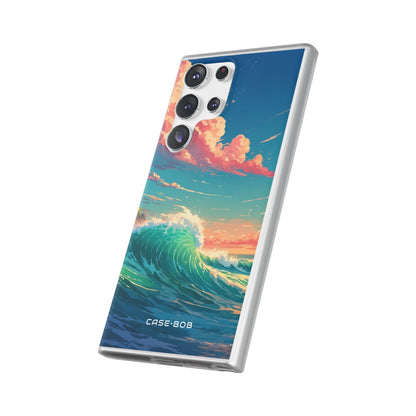 Turquoise Curl Samsung S23 Ultra Case - Soft