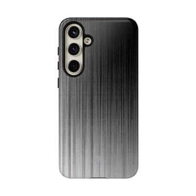 Grey Tough Phone Case for Samsung - Static Vertical Dither
