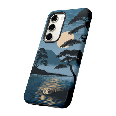 Blue Tough Phone Case for Samsung - Midnight Kyoto Pine