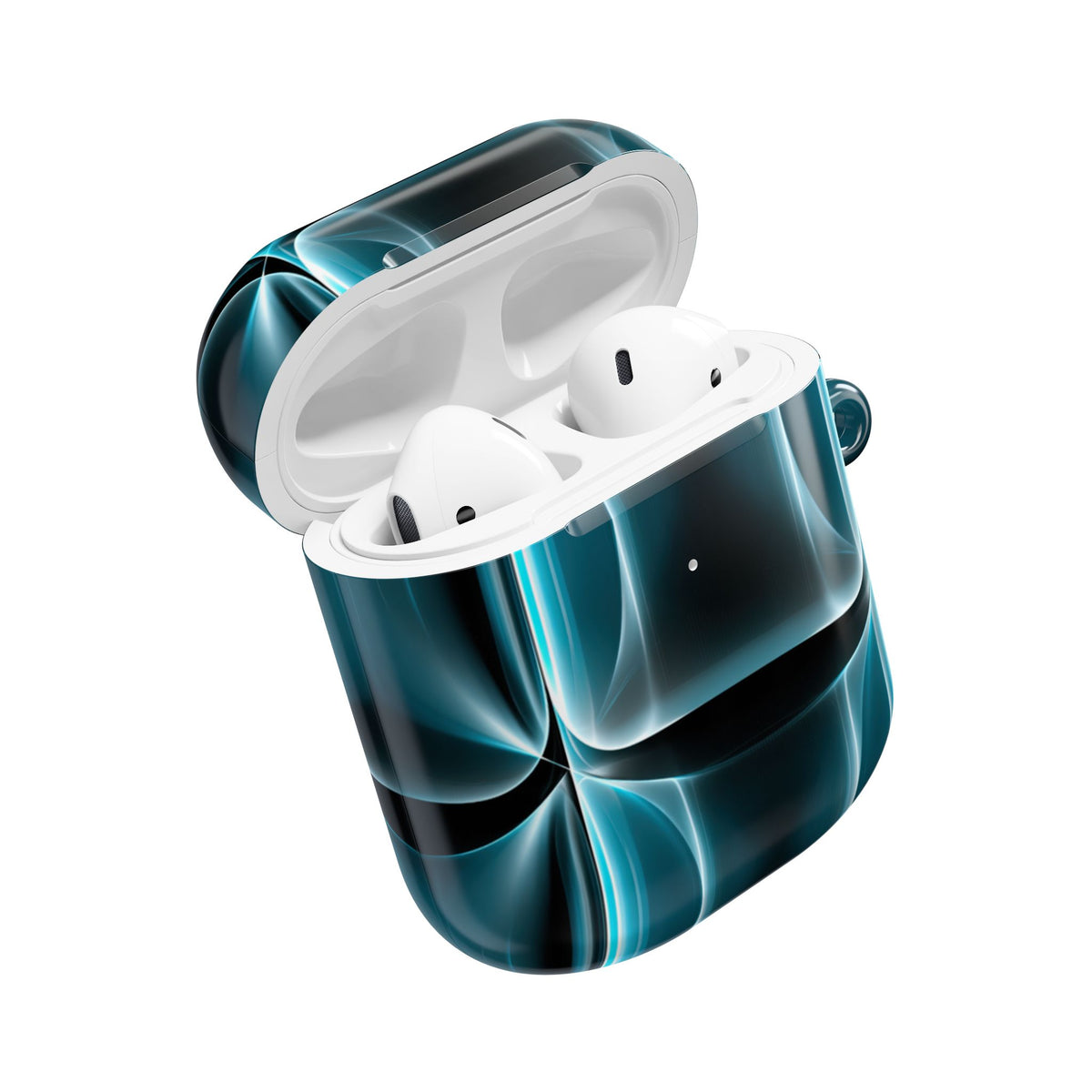Translucent Cyber Grid · Hard Case for AirPods & AirPods Pro · Teal