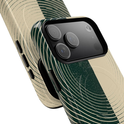 Green Tough 2.0 Magsafe Phone Case for iPhone - Evergreen Split Grain