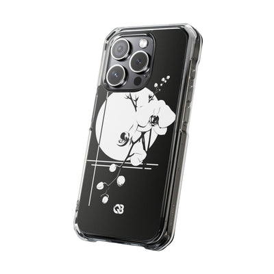 Nocturne Orchid Bloom · Clear Impact Magnetic Phone Case for iPhone ·  Black