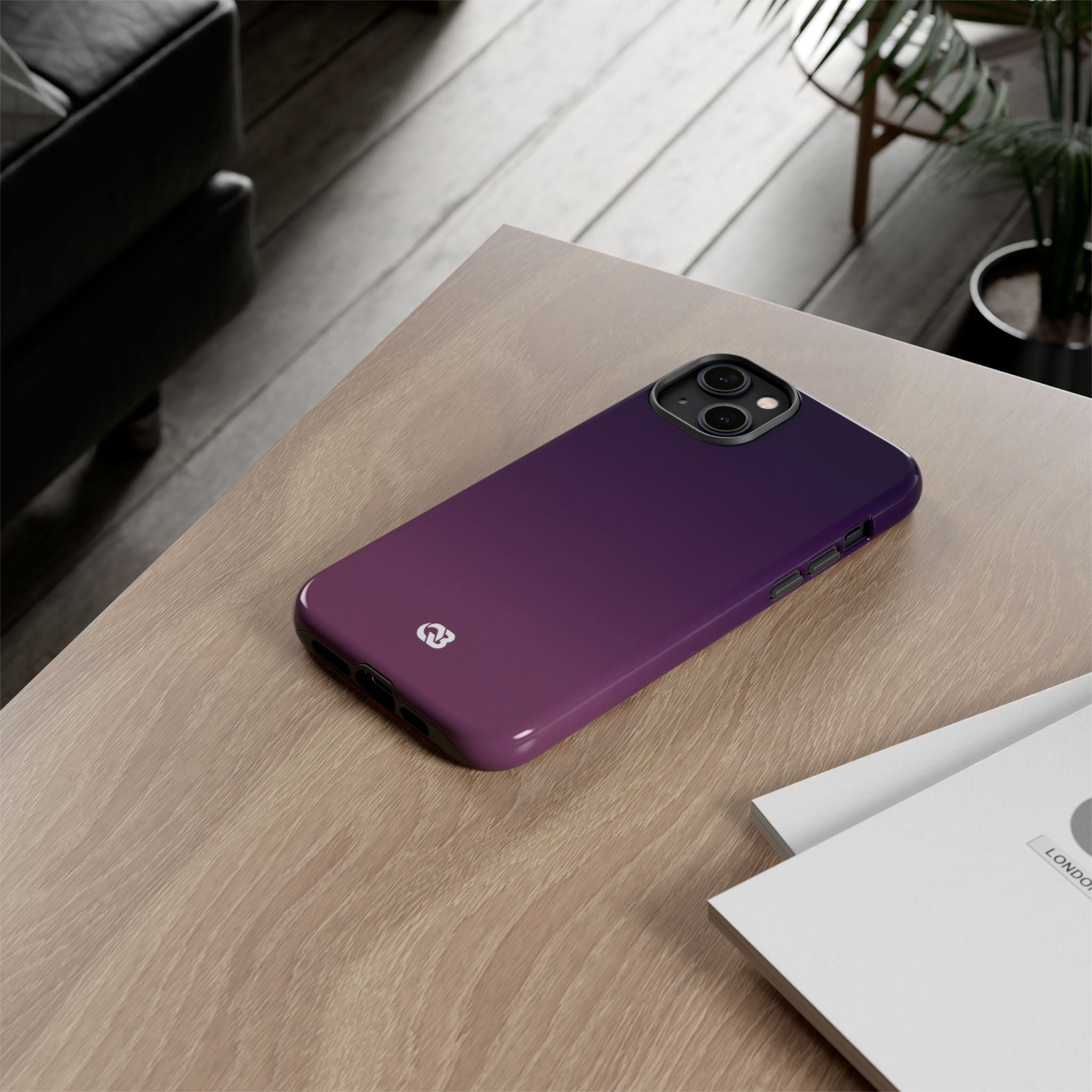 Purple Tough Phone Case for iPhone - Nocturnal Plum Fade