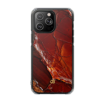 Amber Embrace · Clear Impact Magnetic Phone Case for iPhone · Brown