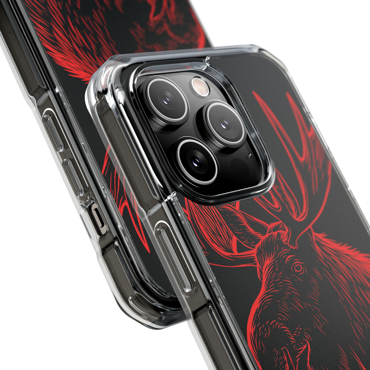Nordic Elk · Clear Impact Magnetic Phone Case for iPhone · Black