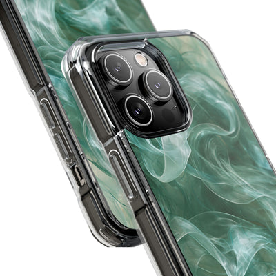 Translucent Aqua Flow · Clear Impact Magnetic Phone Case for iPhone · Teal