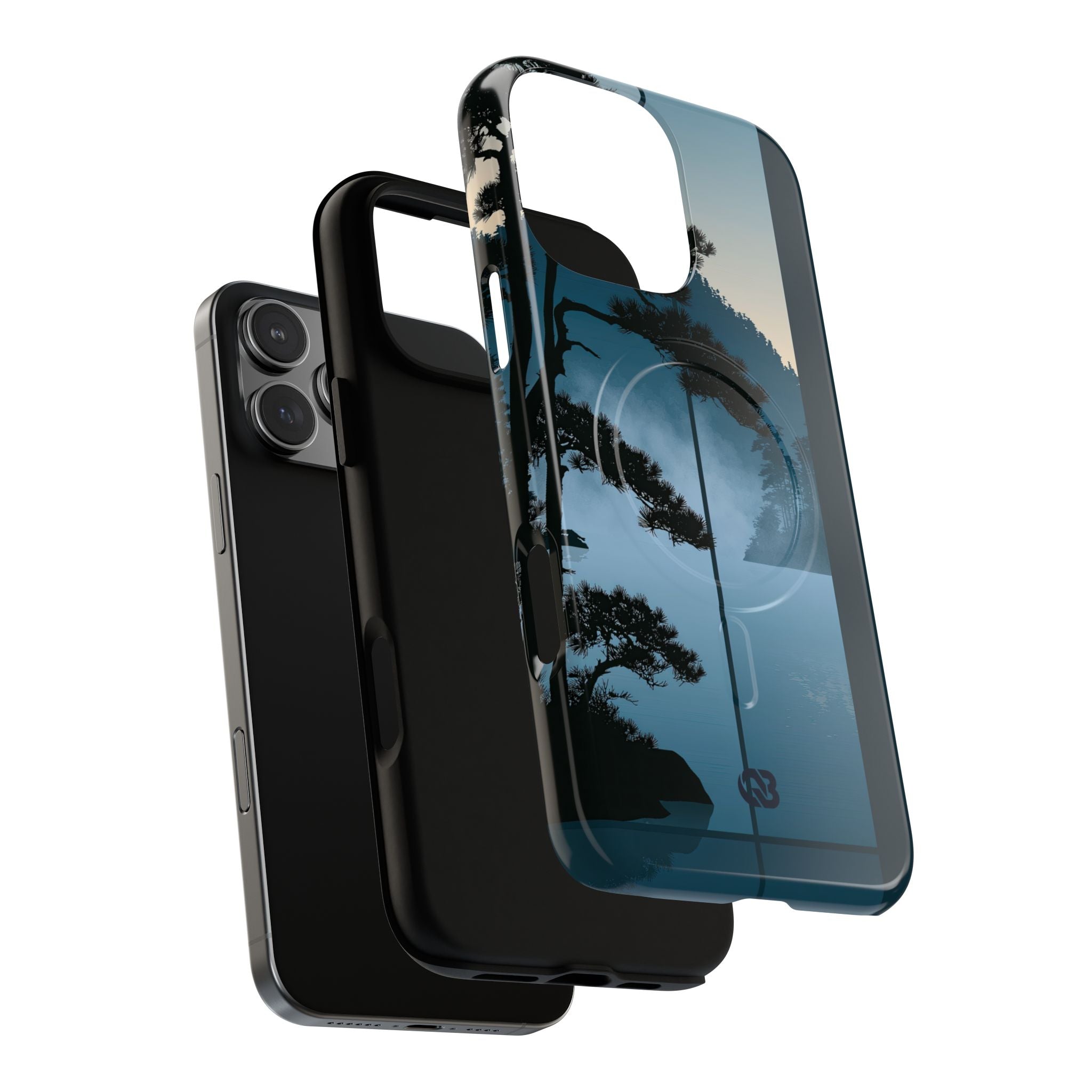 Blue Tough 2.0 Magsafe Phone Case for iPhone - Kyoto Mist Pine
