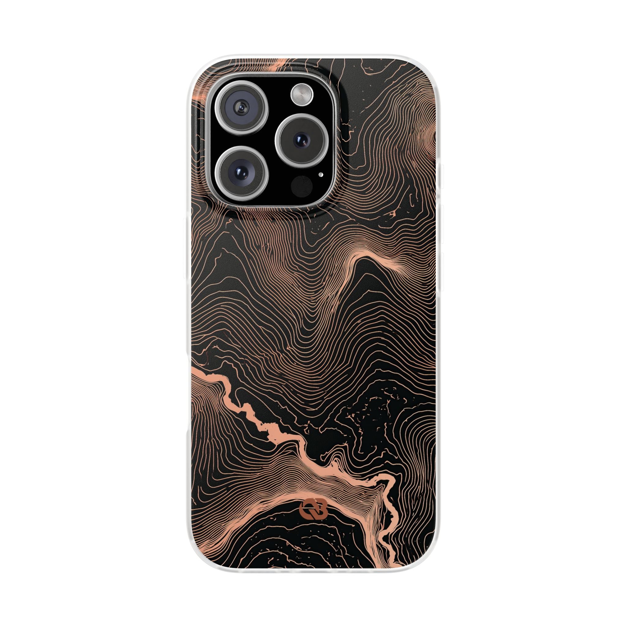 Orange Lite Phone Case for iPhone - Salmon Ridge Topo