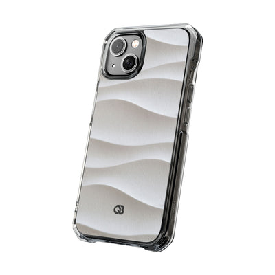 Sculpted Dune Relief · Clear Impact Magnetic Phone Case for iPhone ·  White
